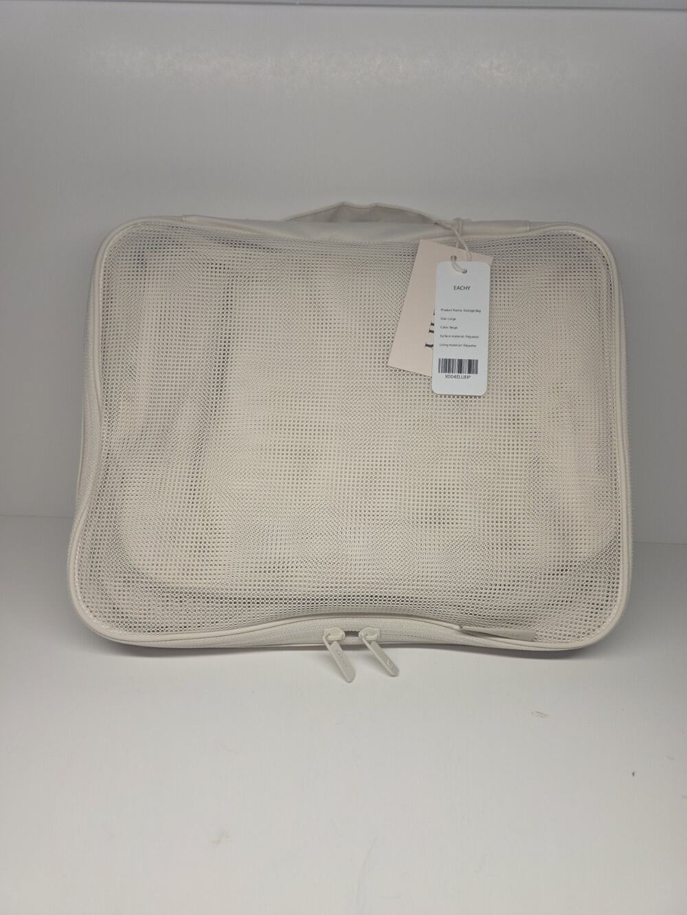 6pcs Suitcases Compression Packing Cube Travel Luggage Organizers Bag Beige